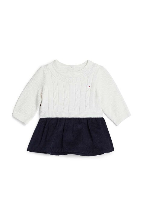 Детское платье Tommy Hilfiger цвет белый mini расклешённое KN0KN02005