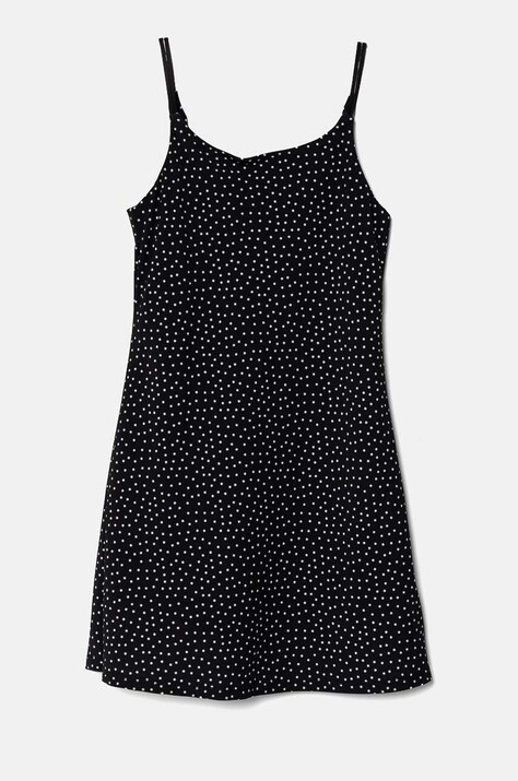 Dievčenské šaty Abercrombie & Fitch čierna farba, mini, áčkový strih, KI259-4093