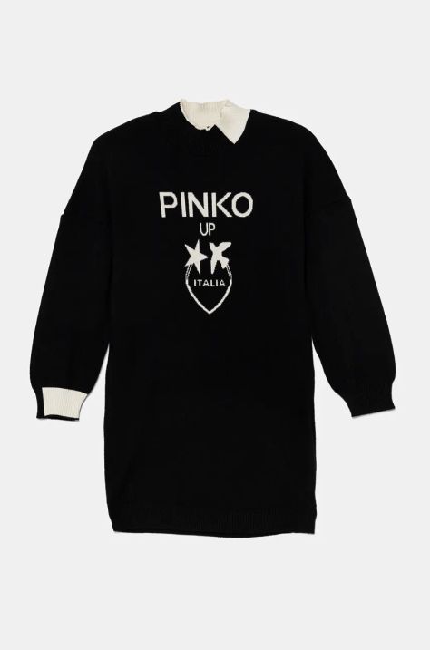 Детское платье Pinko Up цвет чёрный mini прямое F4PIJGDR088