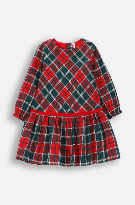 Coccodrillo rochie din bumbac pentru bebeluși culoarea alb, mini, evazați, ELEGANT BABY GIRL