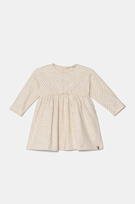 Šaty pre bábätká United Colors of Benetton béžová farba, mini, áčkový strih, 36D3AV00G