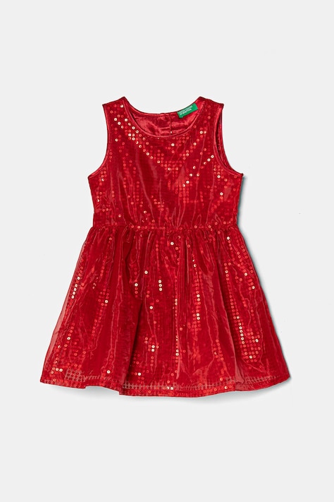 Платье United Colors of Benetton цвет красный mini расклешённое 42R4GV01Z