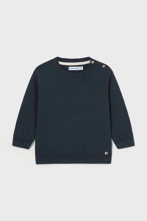 Бавовняний светр для немовлят Mayoral колір синій легкий 309
