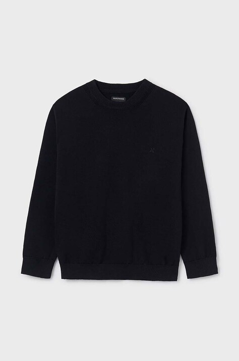 Детский хлопковый свитер Mayoral цвет чёрный лёгкий 354
