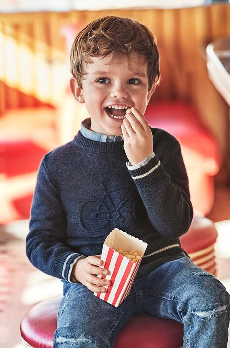 Παιδικό πουλόβερ από μείγμα μαλλιού Mayoral χρώμα: ναυτικό μπλε, 4341