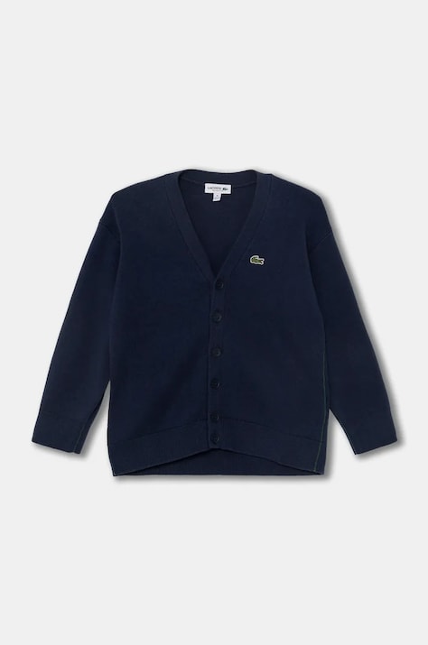 Детска жилетка с вълна Lacoste в тъмносиньо AJ4981