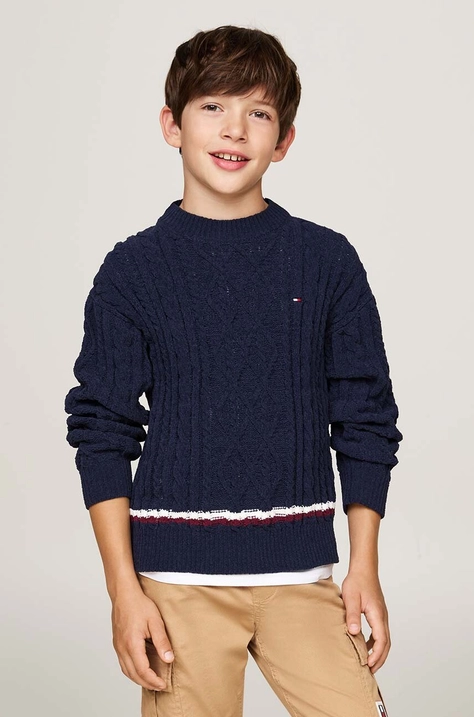 Tommy Hilfiger maglione per bambini colore blu navy KB0KB09257