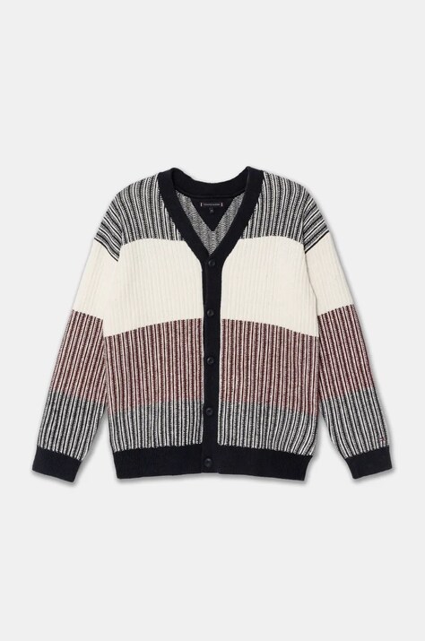 Tommy Hilfiger cardigan cu amestec de lână pentru copii culoarea albastru marin, călduros, KB0KB09395
