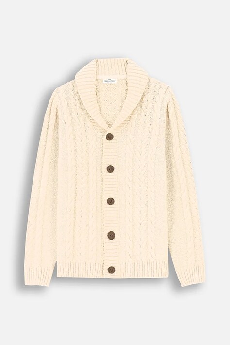 Coccodrillo cardigan copii culoarea bej, ELEGANT JUNIOR BOY