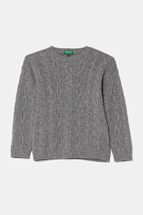 Детский шерстяной свитер United Colors of Benetton цвет серый 1344G100R