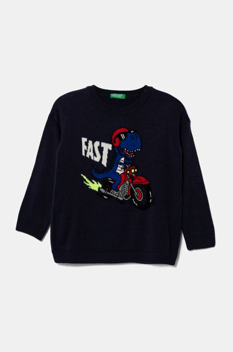 United Colors of Benetton maglione per bambini colore blu navy 1170H102F