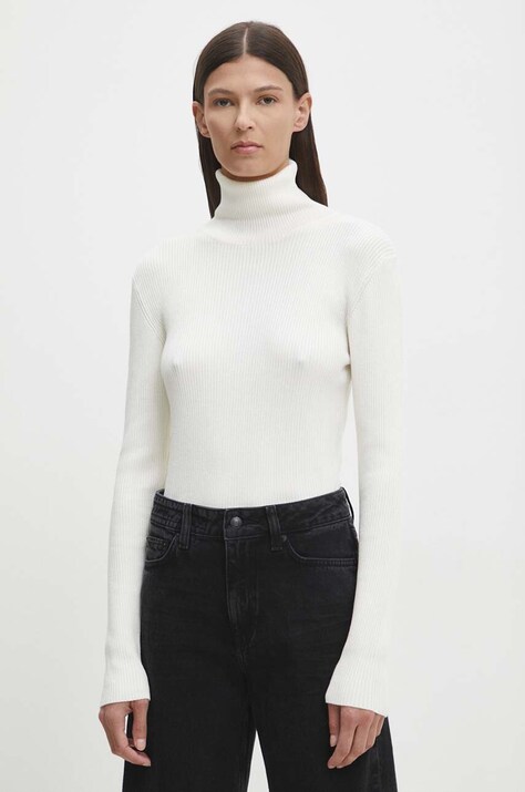 Свитер Bruuns Bazaar AnemonesBBBatildas knit женский цвет бежевый с гольфом BBW3518