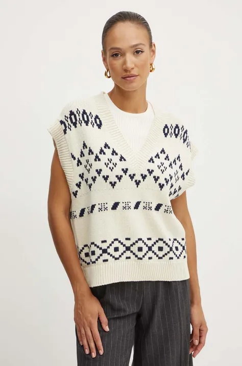 Weekend Max Mara sweter damski kolor beżowy ciepły 2425356021600