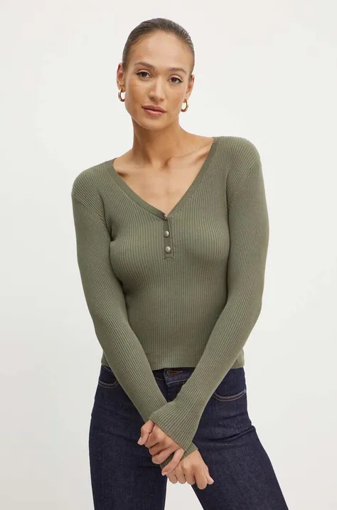 Guess pulover BLAIRE femei, culoarea verde, W4YR16 Z2V62