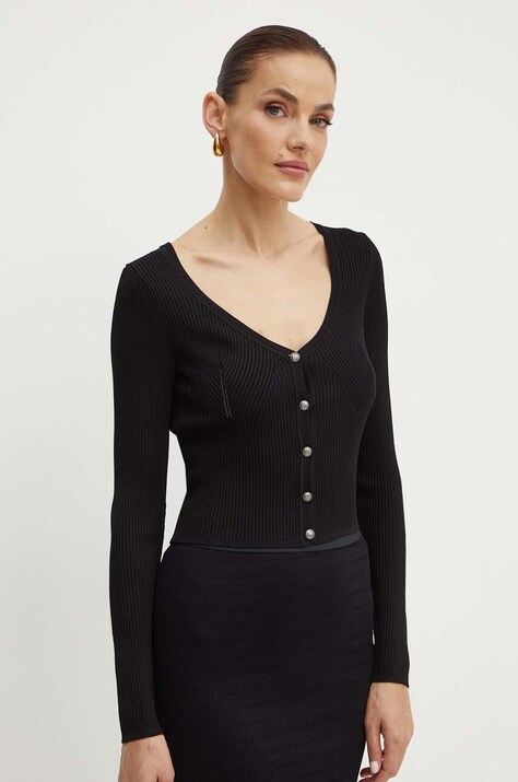 Guess cardigan LUCILLE femei, culoarea negru, light, W4YR05 Z2U00