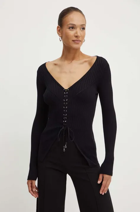 Guess pulover SELENE femei, culoarea negru, light, W4YR03 Z2V62