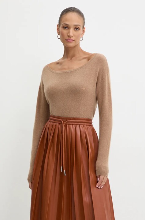 Pinko pulover de casmir culoarea maro, light, 103979 A22C