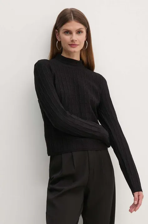 Marciano Guess sweter MARTI damski kolor czarny lekki z półgolfem 4YGR36 5718Z