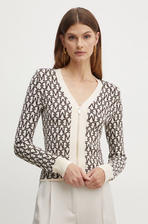 Kardigan Marciano Guess MATI za žene, boja: smeđa, lagani, 4YGR18 5036Z