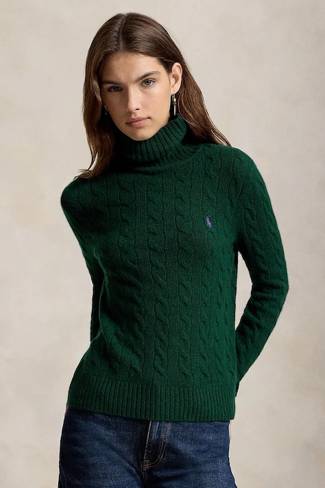 Polo Ralph Lauren светр вовняний жіночий зелений 211888686