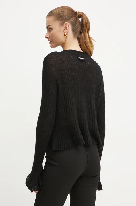 Vuneni pulover Pinko za žene, boja: crna, lagani, 104347 A26W