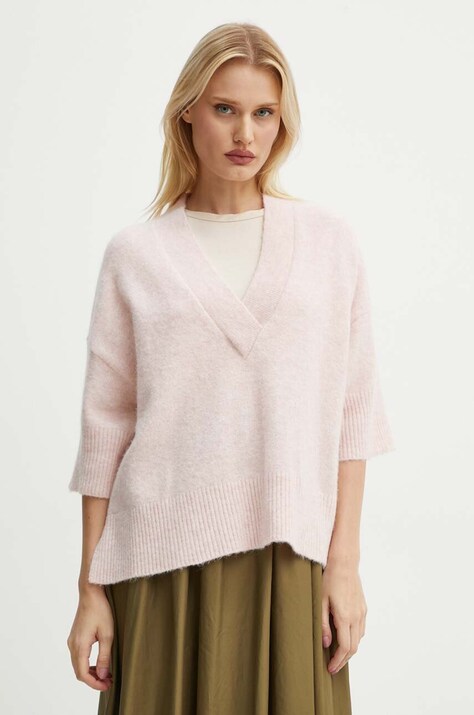 Day Birger et Mikkelsen pulover de lana Selda - Cozy Days RD femei, culoarea roz, DAY65243298