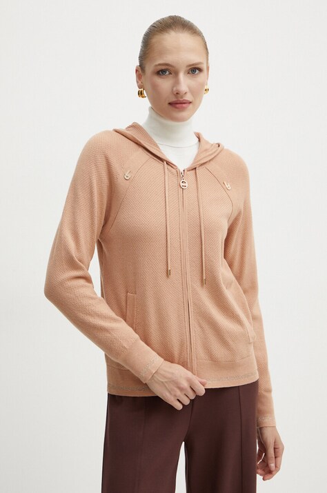 Liu Jo cardigan femei, culoarea bej, light, TF4167 MS75L