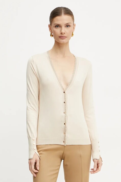 Liu Jo cardigan femei, culoarea bej, light, WF4082 MS49I