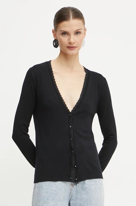 Liu Jo cardigan femei, culoarea negru, light, WF4082 MS49I