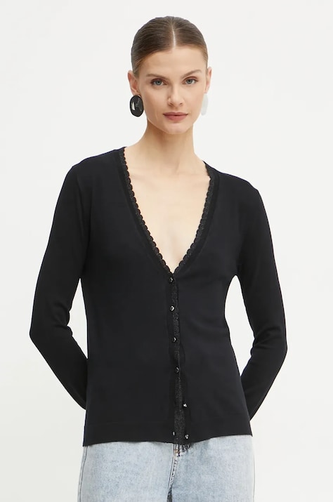 Liu Jo cardigan femei, culoarea negru, light, WF4082 MS49I