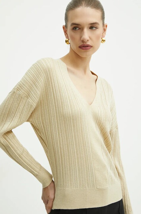 Liu Jo pulover femei, culoarea auriu, light, WF4291 MS64J