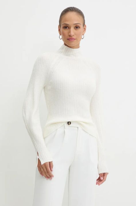 Liu Jo pulover din amestec de lana femei, culoarea alb, light, cu turtleneck, WF4361 MA57P