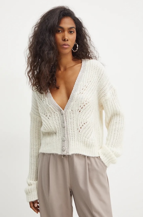 Liu Jo cardigan din amestec de lana culoarea bej, WF4529 26054
