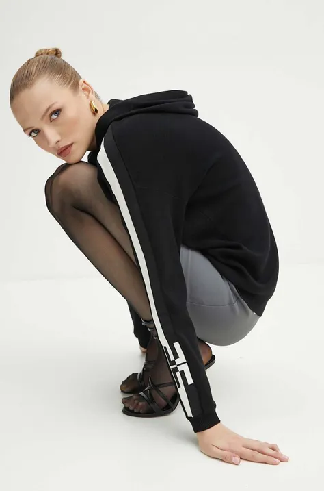 Elisabetta Franchi sweter damski kolor czarny  MK54S46E2