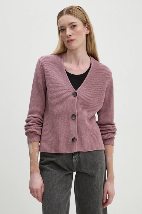 Marc O'Polo cardigan in cotone colore violetto 408605961069