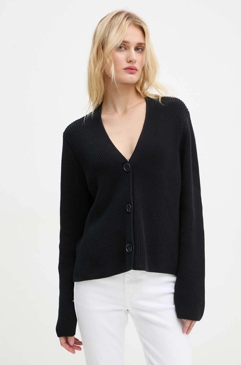 Marc O'Polo cardigan din bumbac culoarea negru, călduros, 408605961069