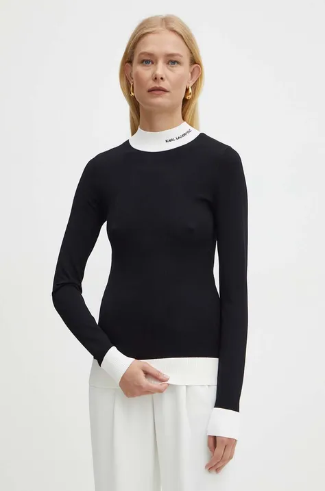 Karl Lagerfeld pulover femei, culoarea negru, light, 245W2000
