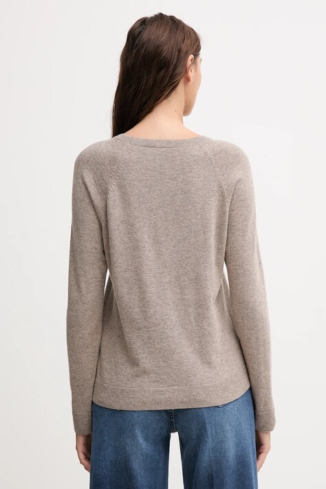United Colors of Benetton sweter z domieszką wełny damski kolor brązowy 1035D1P17