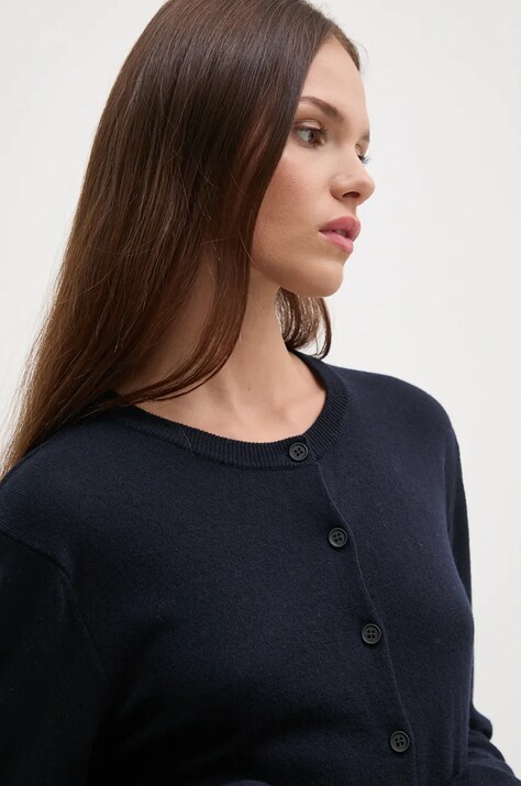 Кардиган с примесью шерсти United Colors of Benetton цвет синий лёгкий 1035D5012