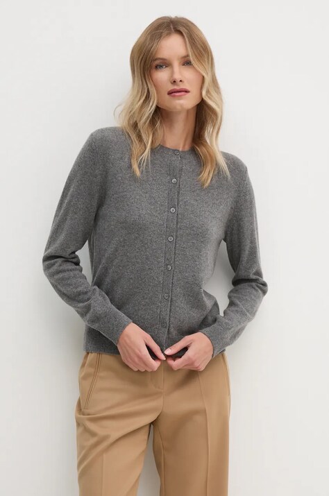 Ζακέτα κασμίρ United Colors of Benetton χρώμα: γκρι, 1033D5016