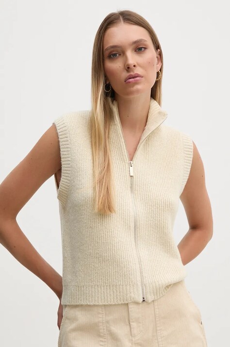 Dkny kamizelka kolor beżowy DJ4R0444