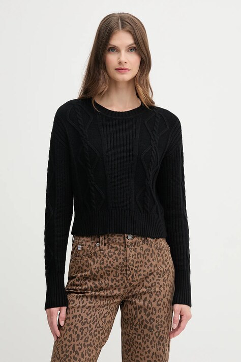 Dkny sweter damski kolor czarny DJ4R0376