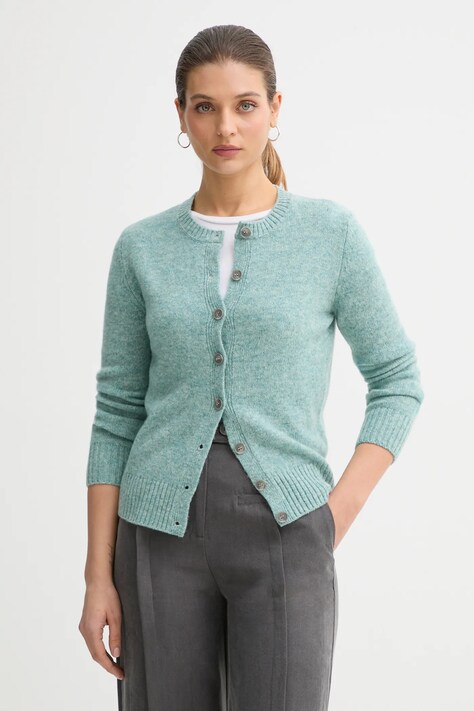 United Colors of Benetton kardigan wełniany kolor turkusowy 103ME500L