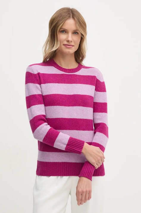 Вовняний светр United Colors of Benetton жіночий колір фіолетовий  103ME107E