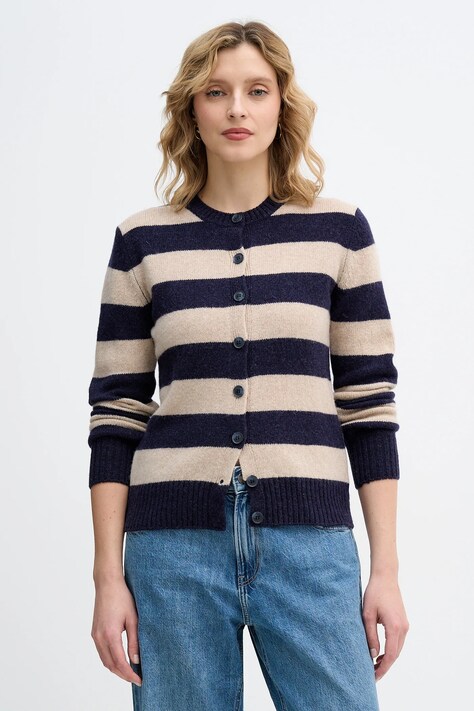 Vuneni kardigan United Colors of Benetton boja: ružičasta, lagane, 103ME5014