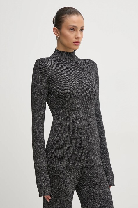 Свитер United Colors of Benetton женский цвет чёрный лёгкий с полугольфом 1194D203F