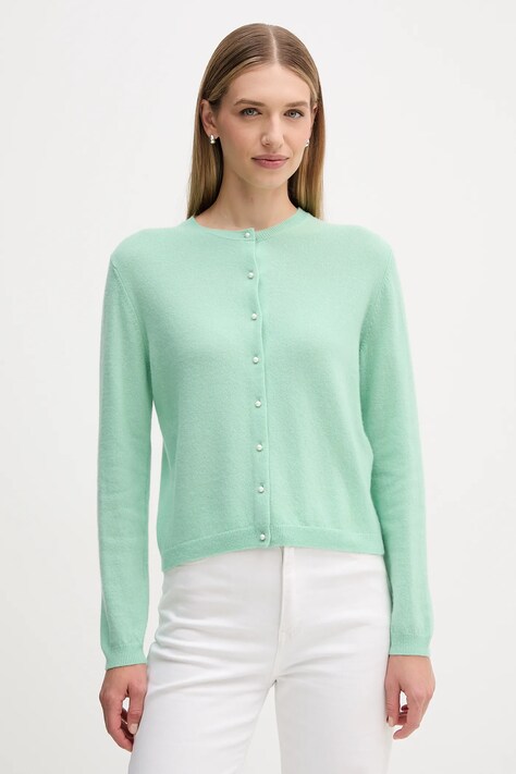 Вълнена жилетка United Colors of Benetton в лилаво от лека материя 1002D501U
