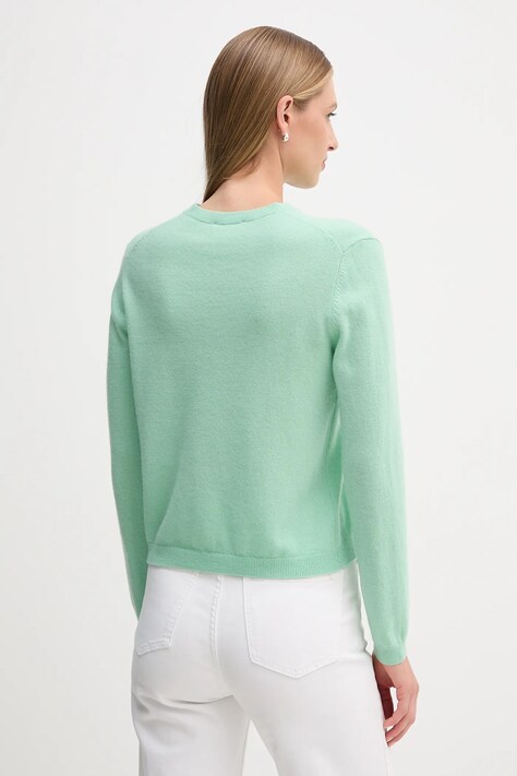 Вълнена жилетка United Colors of Benetton в лилаво от лека материя 1002D501U