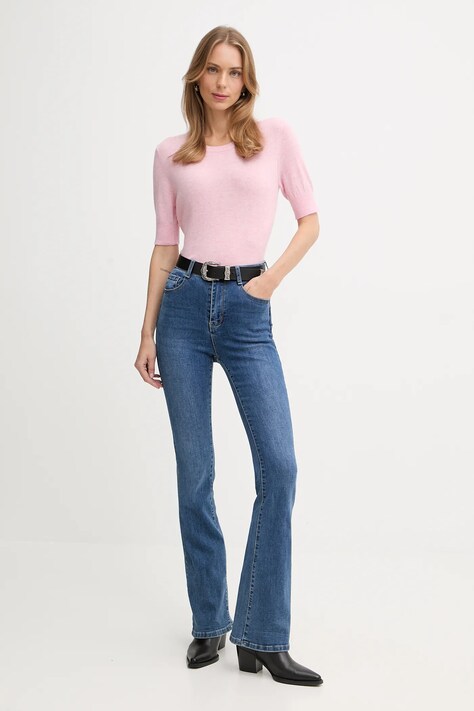 United Colors of Benetton sweter damski kolor różowy lekki 1002D10D2
