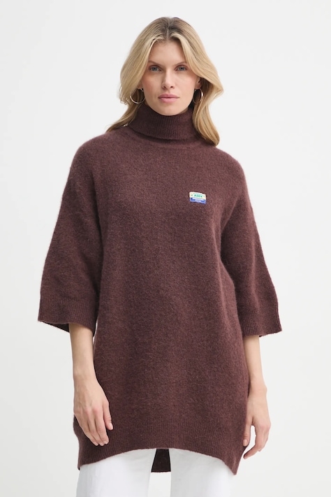 Μάλλινο πουλόβερ American Vintage γυναικείο, χρώμα: καφέ, VITO18HH24